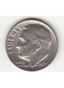 1971- 10 Cents (Dime) Rame-nickel Dollaro Stati Uniti Roosevelt  Dime FDC